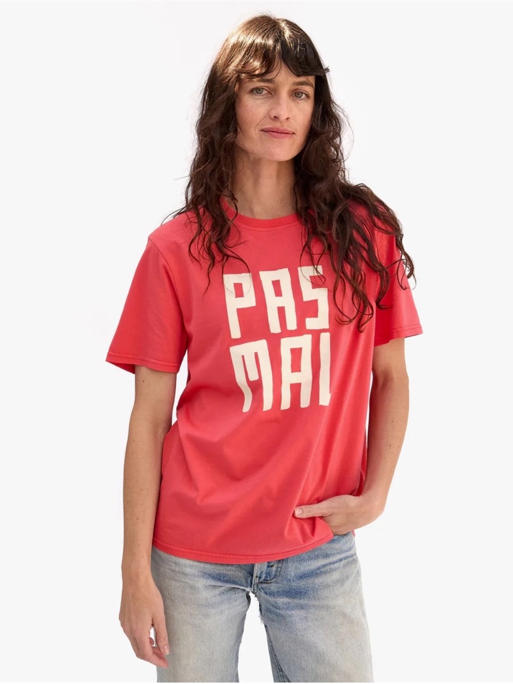 Red 'PAS MAL' Graphic Short-Sleeve Tee - Picture 6 of 7